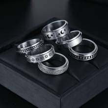 Ретро Луна и Звезда серебряное кольцо для женщин ювелирные изделия вращающееся кольцо на палец для вечеринки подарок для мужчин женщин панк гранж кольцо ювелирные изделия распродажа 2024 - купить недорого
