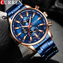 CURREN-Reloj de pulsera resistente al agua para hombre, cronógrafo masculino, militar, de lujo, de negocios, de acero inoxidable, deportivo, 8351 2024 - compra barato