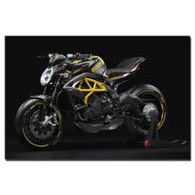 Pôster de motocicleta agusta brutale 800 rr, pintura impressa de tecido em tecido de lona para decoração de casa, imagem de arte de parede 2024 - compre barato