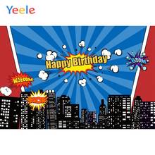 Super Hero City Cartoon Birthday Party Photophone Baby Shower Photo Backdrops Custome Photographic Backgrounds For Photo Studio 2024 - buy cheap