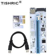 5Pcs TISHRIC PCIE PCI-E Riser Card VER008S 008S 3 in 1 Molex 4PIN 15PIN SATA 6PIN 1X to 16X PCI-E Extender Bitcoin Mining Miner 2024 - buy cheap