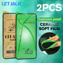 Película de cerámica suave a prueba de explosiones para iPhone SE 2 11 12 Pro Max, película mate antihuellas para iPhone X XS MAX XR 7 8 6S Plus 2024 - compra barato