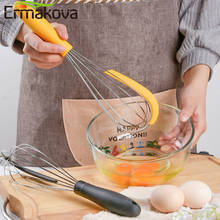 Ermakova batedor de aço inoxidável 304, multifuncional, 2 em 1, com espátula de creme de silicone, acessório de ferramenta de cozinha 2024 - compre barato