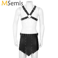 Msemis arnês de couro masculino quente peito arnês homens sexy lingerie sexy conjunto corpo chicote de fios de couro do plutônio shorts de retenção de servidão terno 2024 - compre barato