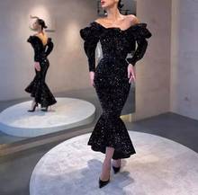 Women'S Sexy Slim Black Sequins Ruffled Strapless Fashion Design Party Dinner Elegant Long Dress 2024 - buy cheap