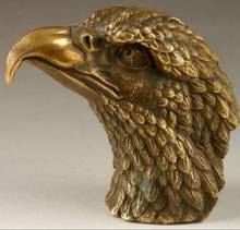 Estátua de cobre lifelike asiático chinês antigo bronze mão esculpida águia cabeças estátua 2024 - compre barato