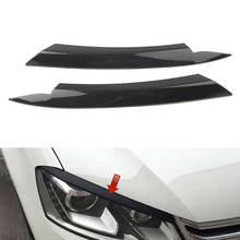 Car Headlight Eyebrows Lamp Cover Eyelid Cover Trim w/ Sticker For VW Passat B7 2010 2011 2012 2013 2014 Carbon fiber Styling 2024 - buy cheap