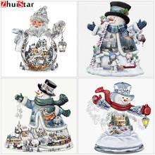 Zhui star Diamond Painting 5D Christmas Snowman Full Square Rhinestones Picture Diamond Embroidery Sale Home Decor Gift ZWQ 2024 - buy cheap