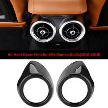 Cubierta de marco de salida de aire acondicionado Interior de coche, accesorios decorativos de fibra de carbono para Alfa Romeo Giulia 2024 - compra barato