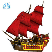 Follow Store-Cupón de 2 $ para niños, figuras de piratas, barco Ideas, aventura, velero, modelo Juguetes de bloques de construcción 2024 - compra barato