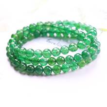 Natural Green Strawberry Quartz 3 Laps Women Bracelet Crystal 6mm Clear Round Beads Jewelry Fashion Russia AAAAAA 2024 - buy cheap