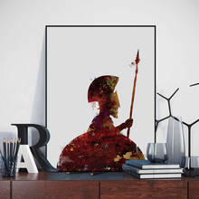 Постер с изображением спартанского воина, картина на стену, домашний декор, домашний декор, Картина на холсте для детской комнаты 2024 - купить недорого