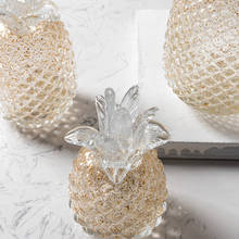 Creative Golden Crystal Glass Pineapple Figurines Plant Fruit Arts And Crafts Office Desk Home Decoration Wedding Gifts 2024 - buy cheap