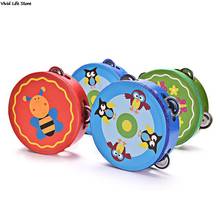 1Pc Cartoon Handbell Tambourine Clap Drum Kids Toy Hot Sale 2024 - buy cheap