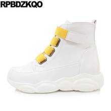 Booties Wedge High Heel Ankle Yellow Waterproof 13 45 12 44 Plus Size Brand White Platform Boots Shoes Big Muffin Flatform Women 2024 - buy cheap