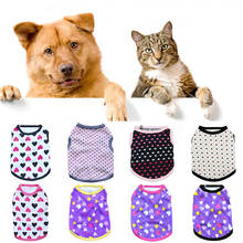 Spring Summer Soft Cotton Pet Vest Cut Cat Dog Vest Sleeveless Small Dogs Clothes Full Of Love Vest Cool Pet Clothing Hot Sale 2024 - buy cheap