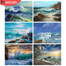 HUACAN 5D DIY Diamond Painting Sea Landscape Mosaic Handicraft Full Square Diamond Embroidery Cross Stitch Nature Needlework 2024 - buy cheap