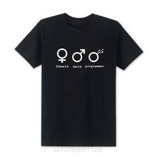 Новинка 2020, модная женская и мужская футболка с программатором, летняя Стильная мужская хлопковая футболка с коротким рукавом, забавная компьютерная Мужская футболка, женская футболка 2024 - купить недорого