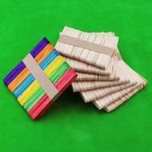50pcs/pack Wooden Crafts Art For Children DIY Handmade House Ice Cream Stick Colorful Wooden Gift For Children Craft Toys 2024 - buy cheap