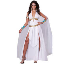 Fantasia deusa grega romana feminina, sensual, halter, costas nuas, robe, cosplay, dia das bruxas, carnaval, festa, vestido chique 2024 - compre barato