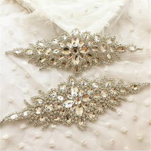 Mezcla de diamantes de imitación de cristal, apliques con reverso plano para coser en garra, perlas de imitación para vestido de boda, decoración, cinturón, zapatos, ropa 2024 - compra barato