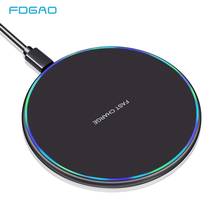 FDGAO 15W Wireless Charger For iPhone 12 11 Pro X XS Max XR 8 Plus QC 3.0 Fast Charging Pad For Samsung S21 S20 Galaxy Note 20 2024 - buy cheap