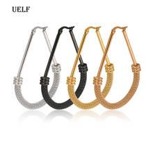 Uelf Big hoops earrings 2019 summer  circle eardrop personalized hoop earring ring ear rings combination women fashion jewelry 2024 - buy cheap