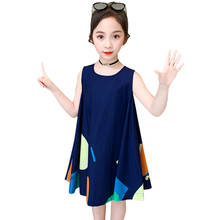 Teenage Girl Dresses Floral Pattern Girl Child Dress Summer Children Dress Casual Children's Clothing 6 8 10 12 14 2024 - buy cheap