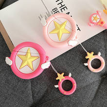 Star Cute Case for AirPods Silicone Bluetooth Earphone Case for Airpods 2 Cartoon Protective Cover Luxury with Ring 2024 - buy cheap
