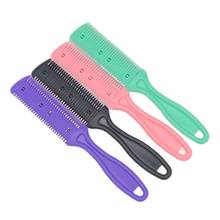 12 PCS/Lot 4 Color Hair Razor Grooming Comb With Blades For Trimming Thinning For Hairdressing DIY 2024 - buy cheap