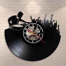 DJ Booth Stage Turn Tables Night Club Night Club Music Festival Wall Decor Wall Clock Disco Dance Party Vinyl Record Wall Clock 2024 - buy cheap