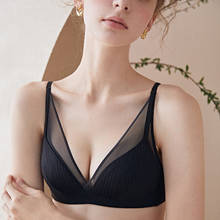 Summer New Style Simple Solid Color Bralette Sexy Gathering Cups Light and Thin Anti-empty Fashion Underwear Women Bra 2024 - buy cheap