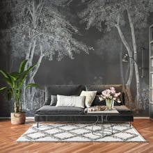 Custom Photo Nordic Mural 3D Modern Abstract Forest Woods Wall Home Decor Bedroom Living Room Sofa TV Background Wallpaper Grey 2024 - buy cheap