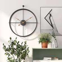 52cm Large Vintage Metal Wall Clock Modern Design for Home Office Decor Hanging Watches Living Room Classic Brief European Hot 2024 - buy cheap