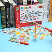 Деревянные магнитные 32 шт рыболовные игры Монтессори Детские двухполюсные развивающие игрушки раннего детства деревянные игрушки-паззлы для детей 2024 - купить недорого