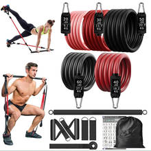 Workout Bar Fitness Resistance Band Set Training Pull Rope Yoga Pilates Booty Bands Gym Equipment for Home Bodybuilding Weight 2024 - buy cheap