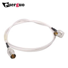 Customized TV Male Right Angle switch TV Female Straight Pigtail Cable Adapter for TV Signal 1m RG316 Transparent White RF Cable 2024 - buy cheap