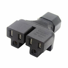 IEC 320 C14 to 2x Nema 5-15R Y splitter adapter C14 to Nema 5-15R AC PLUG CONVERTER 2024 - buy cheap