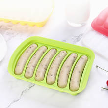DIY Kitchen Sausage Maker Mould 6 Grids Silicone Ham Hot Dog Making Mould Household Sausages Cake Baking Tools Molds w/lid 2024 - buy cheap