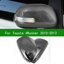 For TOYOTA 4Runner TRD 2010-2013 car Rearview mirror cover trim, Black carbon fibre Side Turn Signal Mirror Covers 2011 2012 2024 - buy cheap