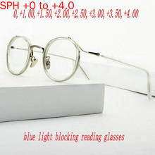 Round Computer Blue Light Blocking Reading Glasses 2020 Fashion Presbyopic Lightweight TR90 Computer Hyperopia presbyopia NX 2024 - buy cheap