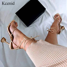 Kcenid New women shoes gladiator sandals sexy high heels sandals summer party dress shoes cross strap lace-up pumps big size 41 2024 - buy cheap