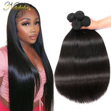 Nadula Cabelo 4 pçs/lote Peruano Feixes de Cabelo Em Linha Reta 100% Cabelo Humano Tece Cor Natural Remy Extensões de Cabelo 8-30 polegada 2024 - compre barato