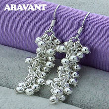 925 Silver Smooth Bead Drop Earrings For Women Fashion Jewelry 2024 - buy cheap