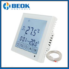White Backlight Room Thermostat With External Sensor Electric Floor Heating Thermoregulator Touch Screen Temperature Controller 2024 - buy cheap