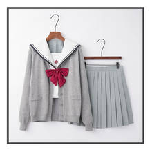 Vestidos escolares japoneses Jk, uniformes grises, traje de marinero, Falda plisada de Anime, uniforme para estudiantes de secundaria, 2021 2024 - compra barato
