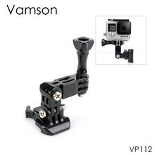 Vamson  for GoPro Hero 7/6/5/4 Ways Turntable Button Mount for DJI for Xiaomi YI for Eken Motorcycle Helmet Bracket arm VP112 2024 - buy cheap