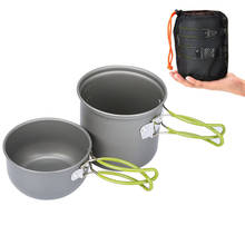 Portable Camping Pots and Pans Cookware Set Outdoor Cooking Tableware Cooker Pot Pan For Hiking Picnic Backpacking 1-2persons 2024 - buy cheap