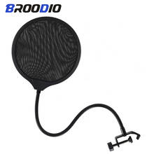 Microphone Flexible Wind Screen Durable Double Layer Windscreen Studio Mask Mic Pop Filter Bilayer Shield for Speaking Recording 2024 - buy cheap