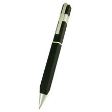 Acmecn caneta esferográfica com design original, caneta esferográfica preta de metal alumínio pesado 38g, 1.0mm, presente para pai 2024 - compre barato